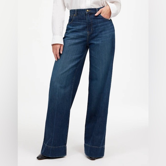 Madewell Curvy Superwide Leg Jeans - Soft Drape Denim - Picture 5 of 10